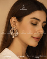 Abeera Luxe Crescent Statement Earring | ZAROSH JEWEL