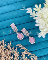 Afsheen Noir Drop Earrings | ZAROSH JEWEL Baby Pink