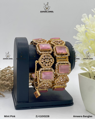 Ameera Bangles | ZAROSH JEWEL Mint Pink