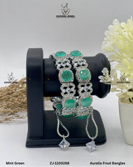 Aurelia Frost Bangles | ZAROSH JEWEL Mint Green
