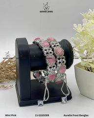 Aurelia Frost Bangles | ZAROSH JEWEL Mint Pink