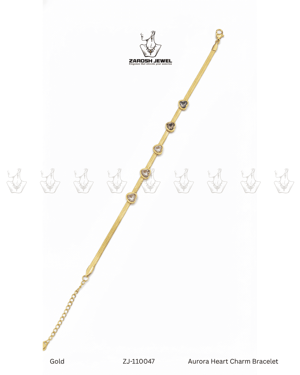 Aurora Heart Charm Bracelet | ZAROSH JEWEL