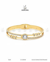 Aurora Solitaire Gold Bracelet | ZAROSH JEWEL