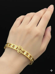 Luxury Monogram Crystal Gold Bracelet | ZAROSH JEWEL