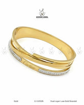 Dual-Layer Luxe Gold Bracelet | ZAROSH JEWEL