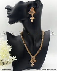 Elanora Bloom Necklace Set | ZAROSH JEWEL Champagne