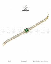 Emerald Glow Gold Bracelet | ZAROSH JEWEL