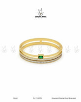 Emerald Grace Gold Bracelet | ZAROSH JEWEL