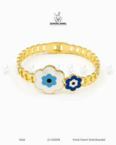Floral Charm Gold Bracelet | ZAROSH JEWEL