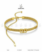 Golden Mesh “V” Bracelet | ZAROSH JEWEL