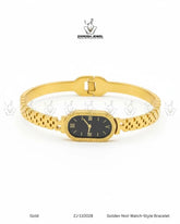 Golden Noir Watch-Style Bracelet | ZAROSH JEWEL