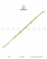 Lustre Line Gold Bracelet | ZAROSH JEWEL