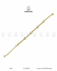 Lustre Line Gold Bracelet | ZAROSH JEWEL