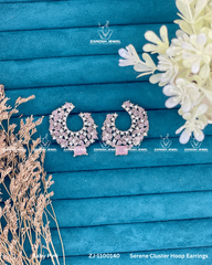 Serene Cluster Hoop Earrings | ZAROSH JEWEL Baby Pink