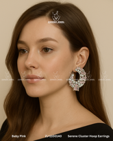 Serene Cluster Hoop Earrings | ZAROSH JEWEL