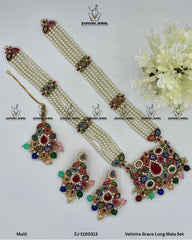 Velmira Grace Long Mala Set | ZAROSH JEWEL Multi