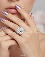Mireya Luxe Ring | ZAROSH JEWEL Mint Green