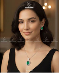 Aveline Pendant Set | ZAROSH JEWEL Green