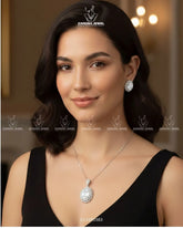 Aveline Pendant Set | ZAROSH JEWEL White