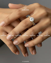 Shabnam Crown Ring | ZAROSH JEWEL White