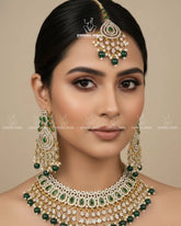 Emerald Opulence Bridal Jewellery Set | ZAROSH JEWEL