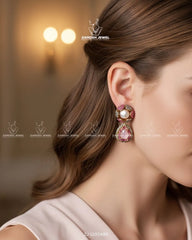 Kundan Pearl Drop Earrings | ZAROSH JEWEL