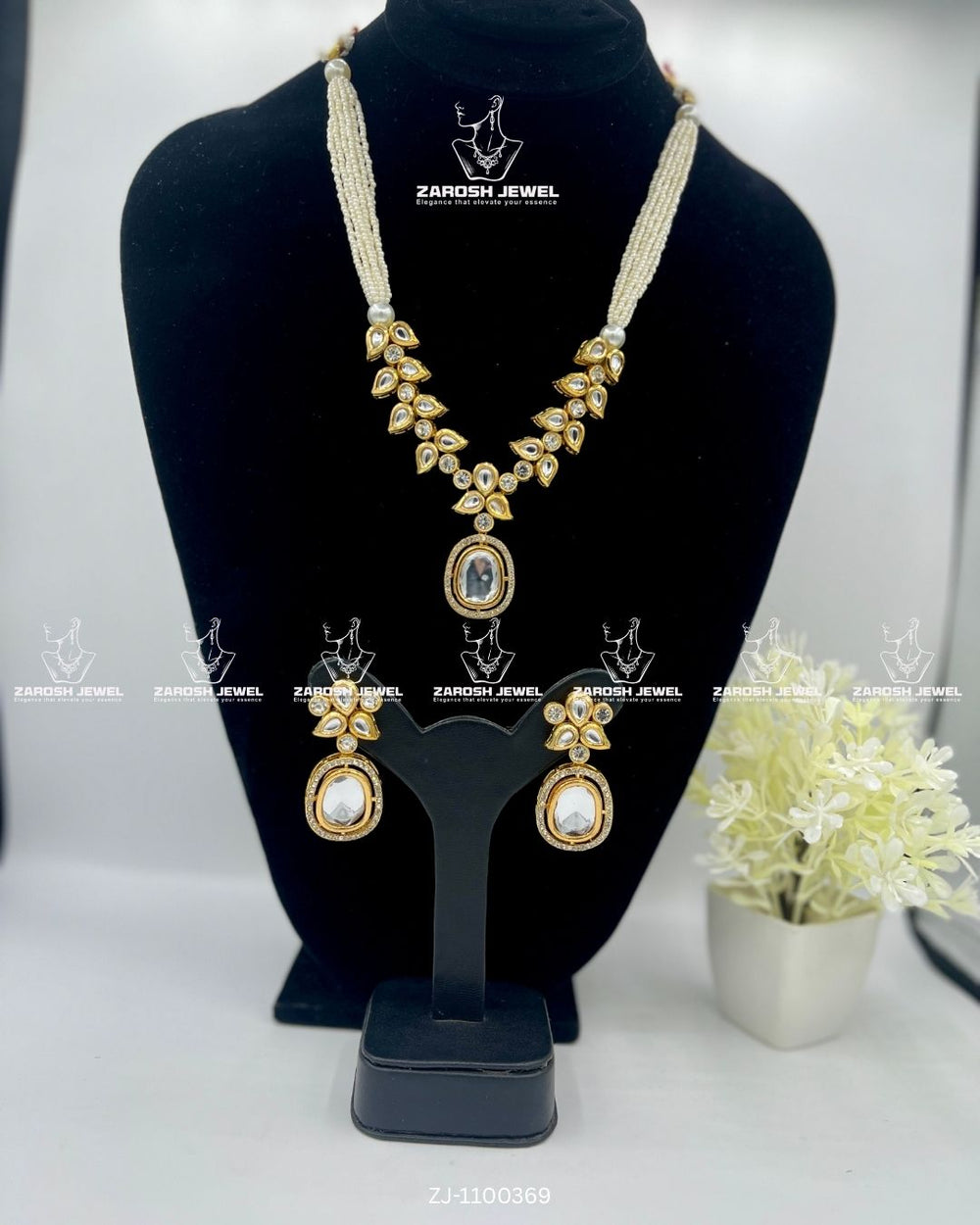 Aleena Kundan Necklace Set | ZAROSH JEWEL