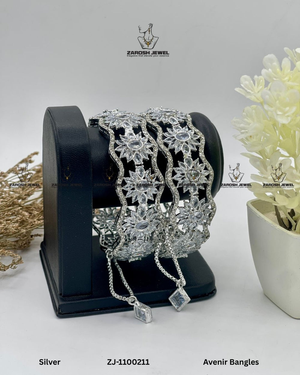 Avenir Bangles Openable | ZAROSH JEWEL Silver