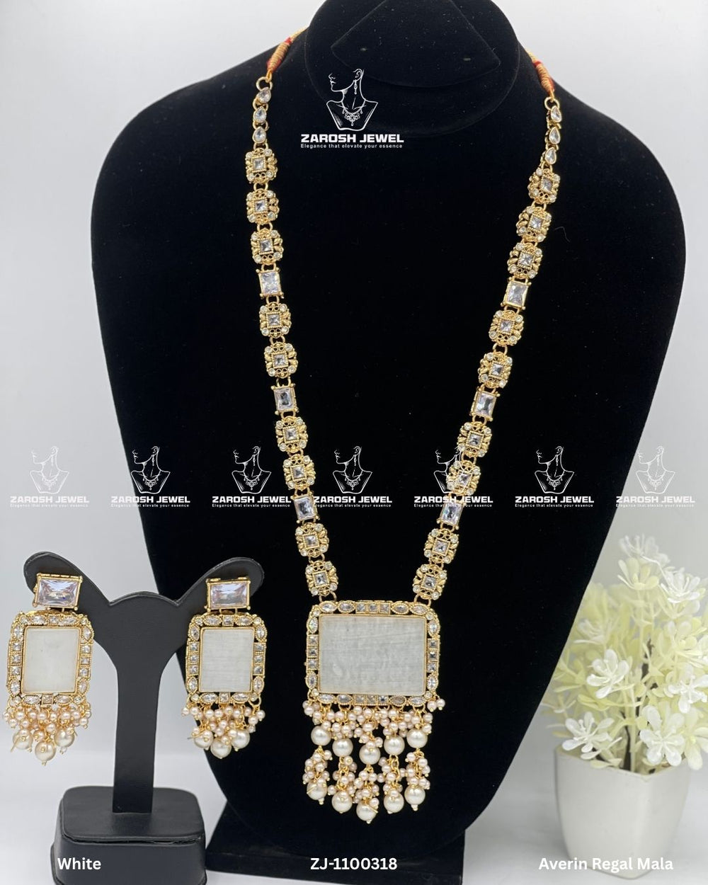 Averin Regal Mala | ZAROSH JEWEL White
