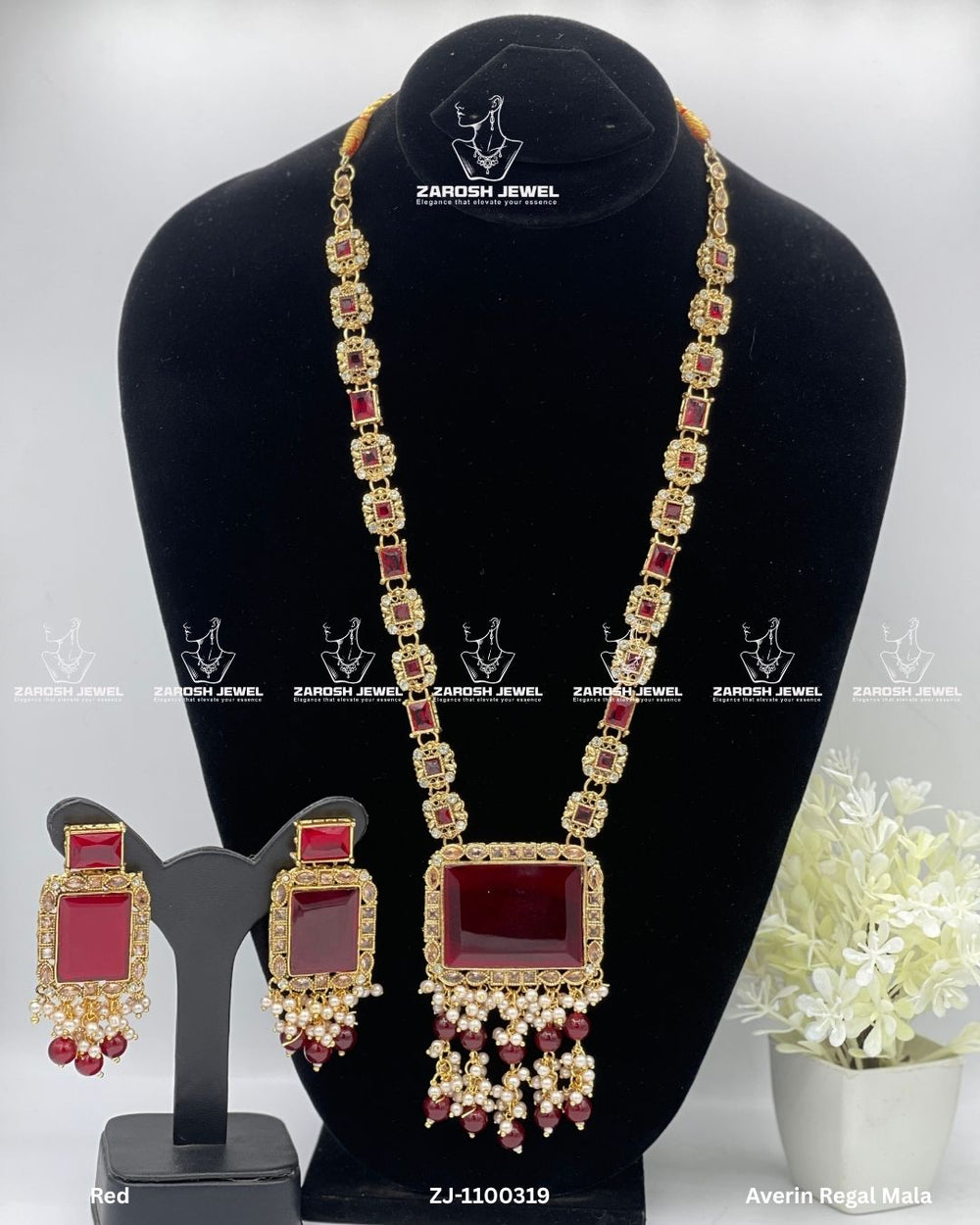 Averin Regal Mala | ZAROSH JEWEL Red