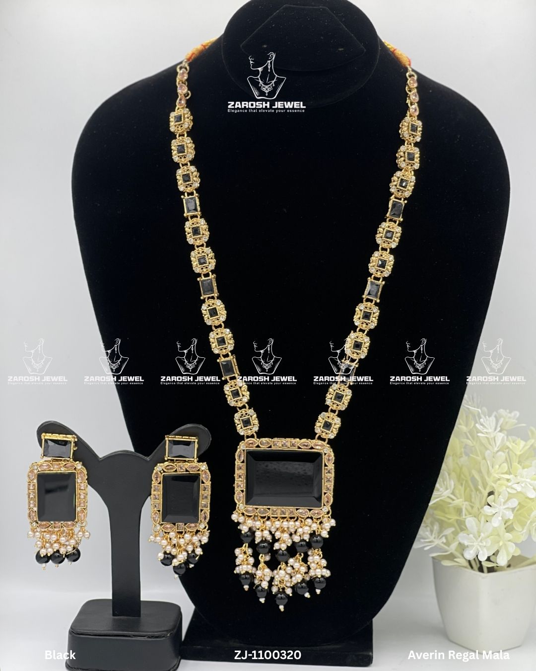 Averin Regal Mala | ZAROSH JEWEL Black