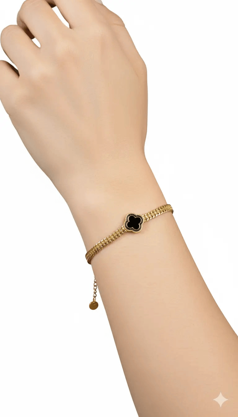 Black Clover Gold Bracelet | ZAROSH JEWEL