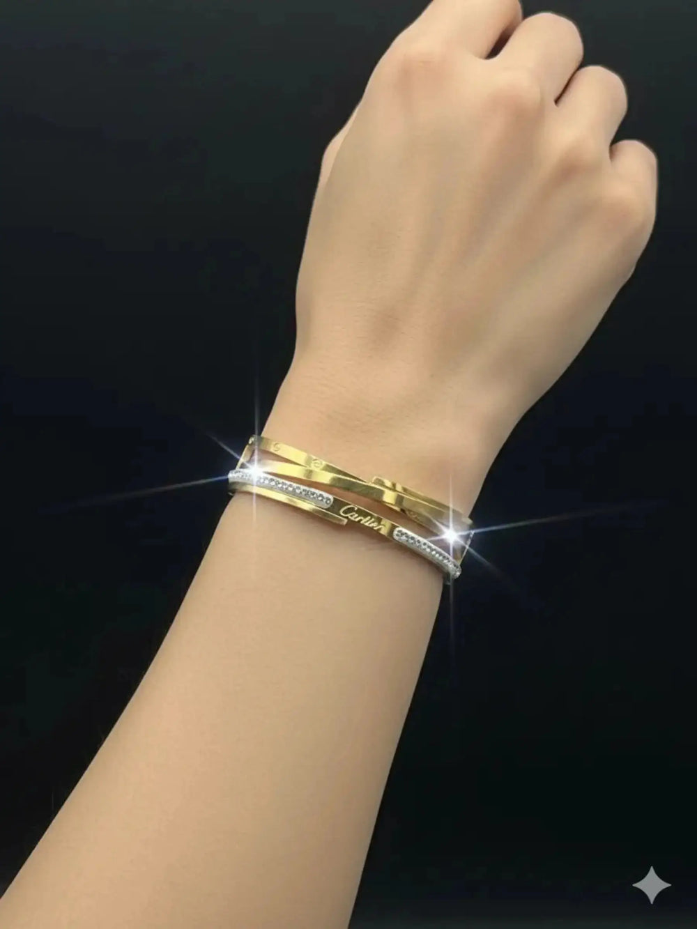 Dual-Layer Luxe Gold Bracelet | ZAROSH JEWEL