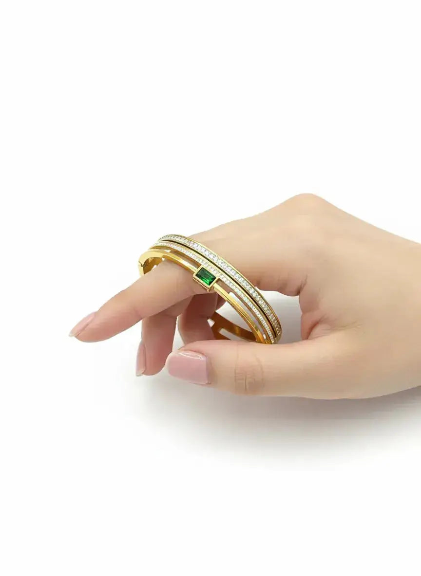 Emerald Grace Gold Bracelet | ZAROSH JEWEL