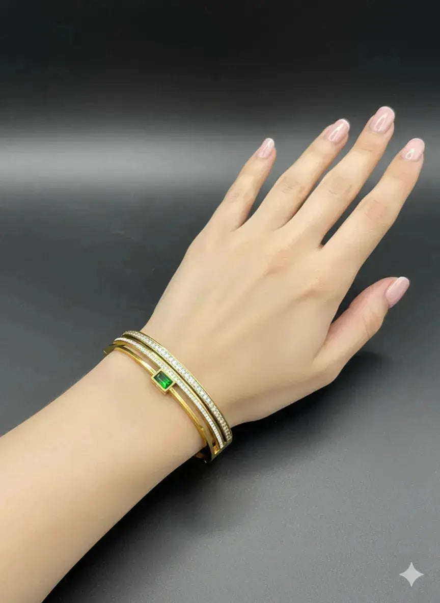 Emerald Grace Gold Bracelet | ZAROSH JEWEL