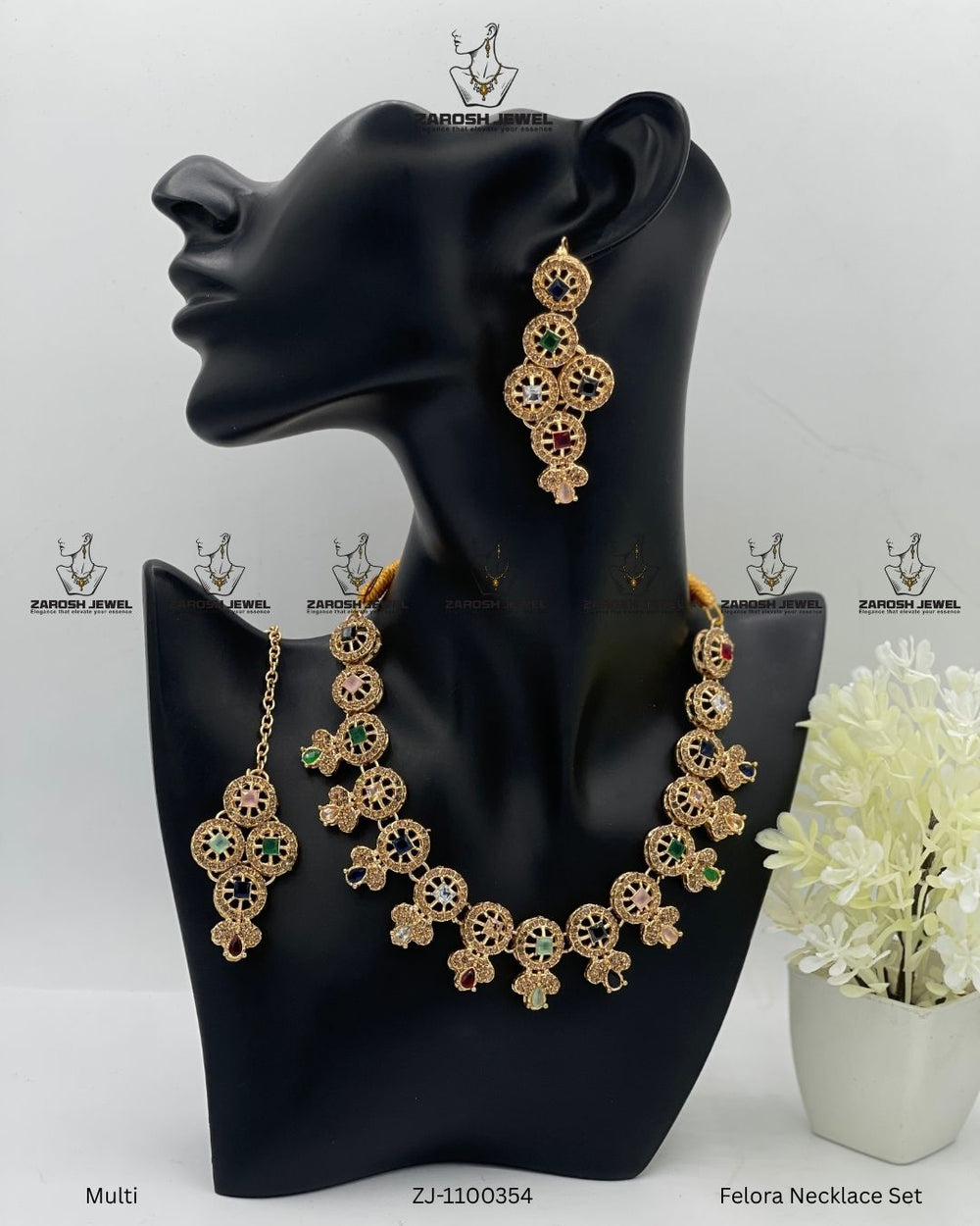 Felora Necklace Set | ZAROSH JEWEL Multi