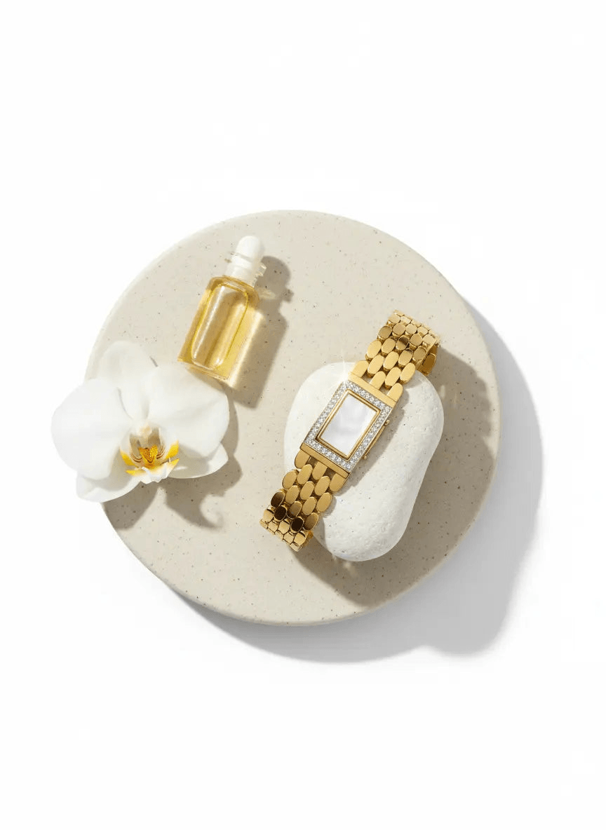 Classic Pearl Dial Gold Bracelet | ZAROSH JEWEL