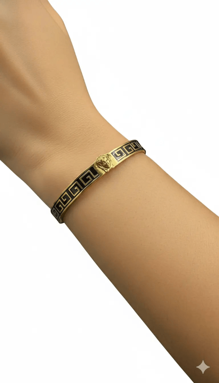 Greek Goddess Gold Enamel Bracelet | ZAROSH JEWEL