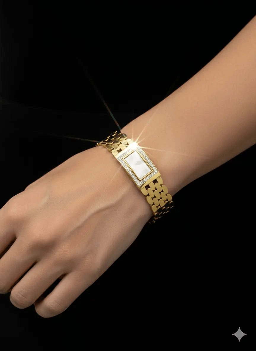 Classic Pearl Dial Gold Bracelet | ZAROSH JEWEL