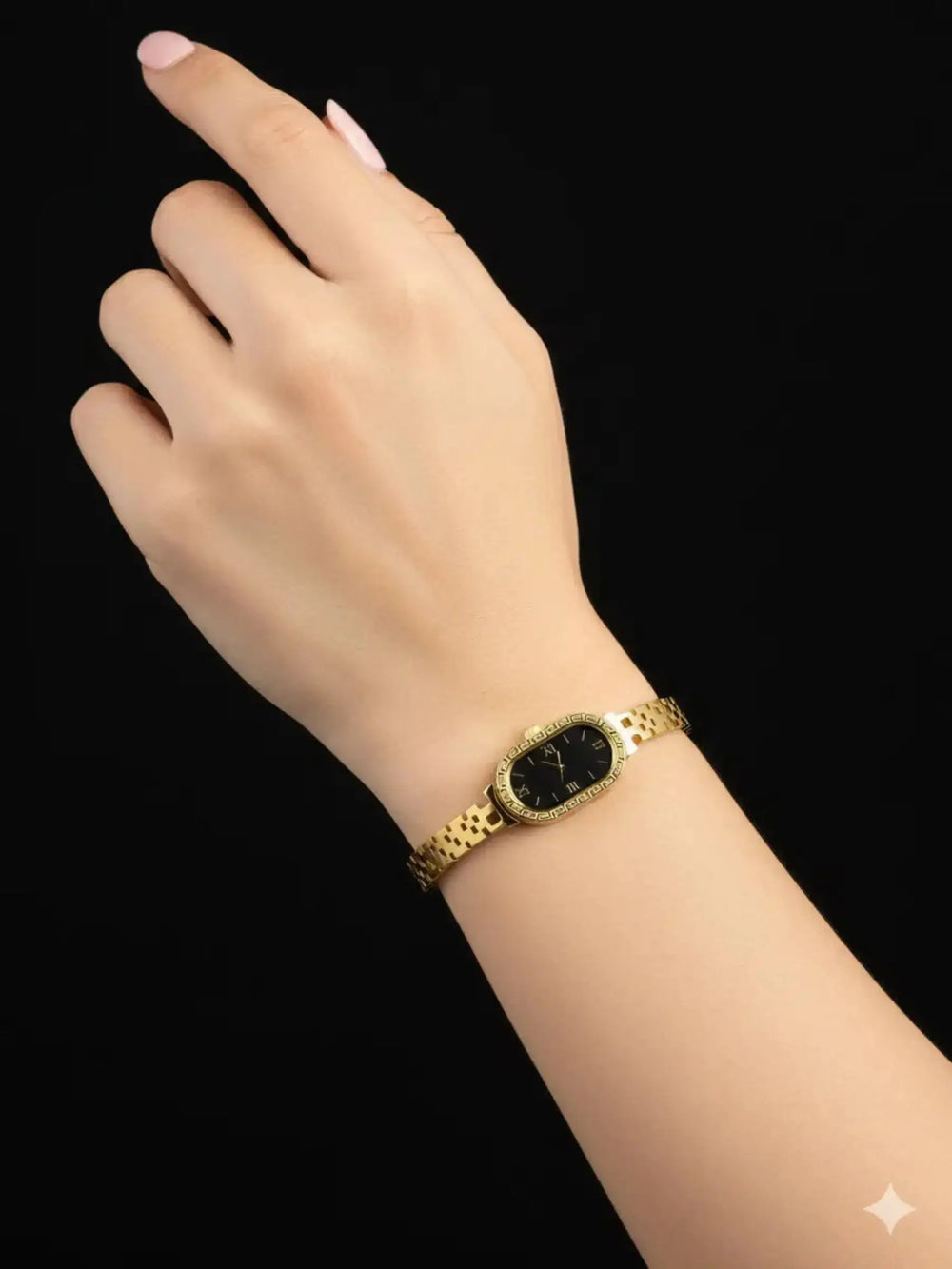 Golden Noir Watch-Style Bracelet | ZAROSH JEWEL