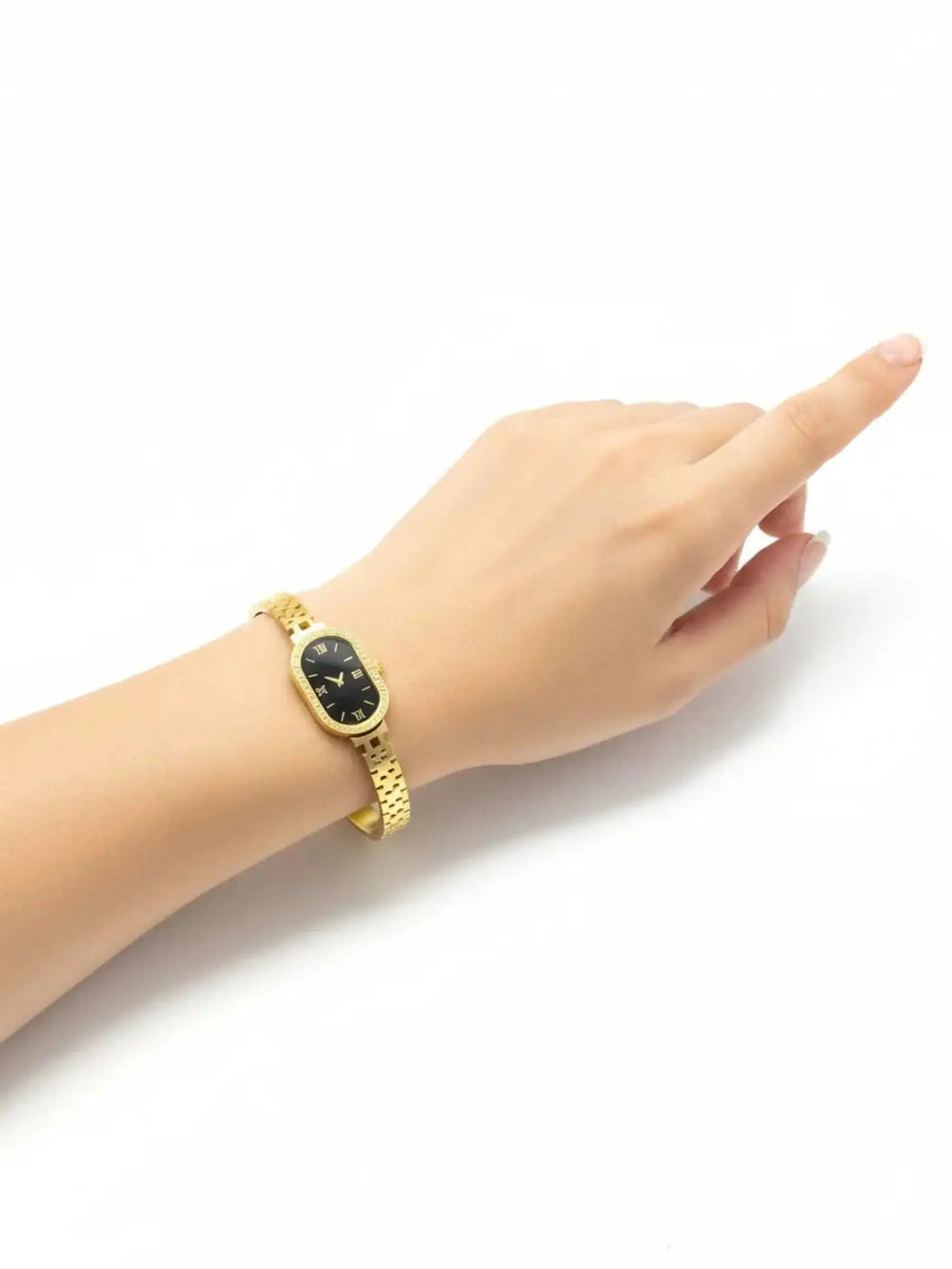 Golden Noir Watch-Style Bracelet | ZAROSH JEWEL