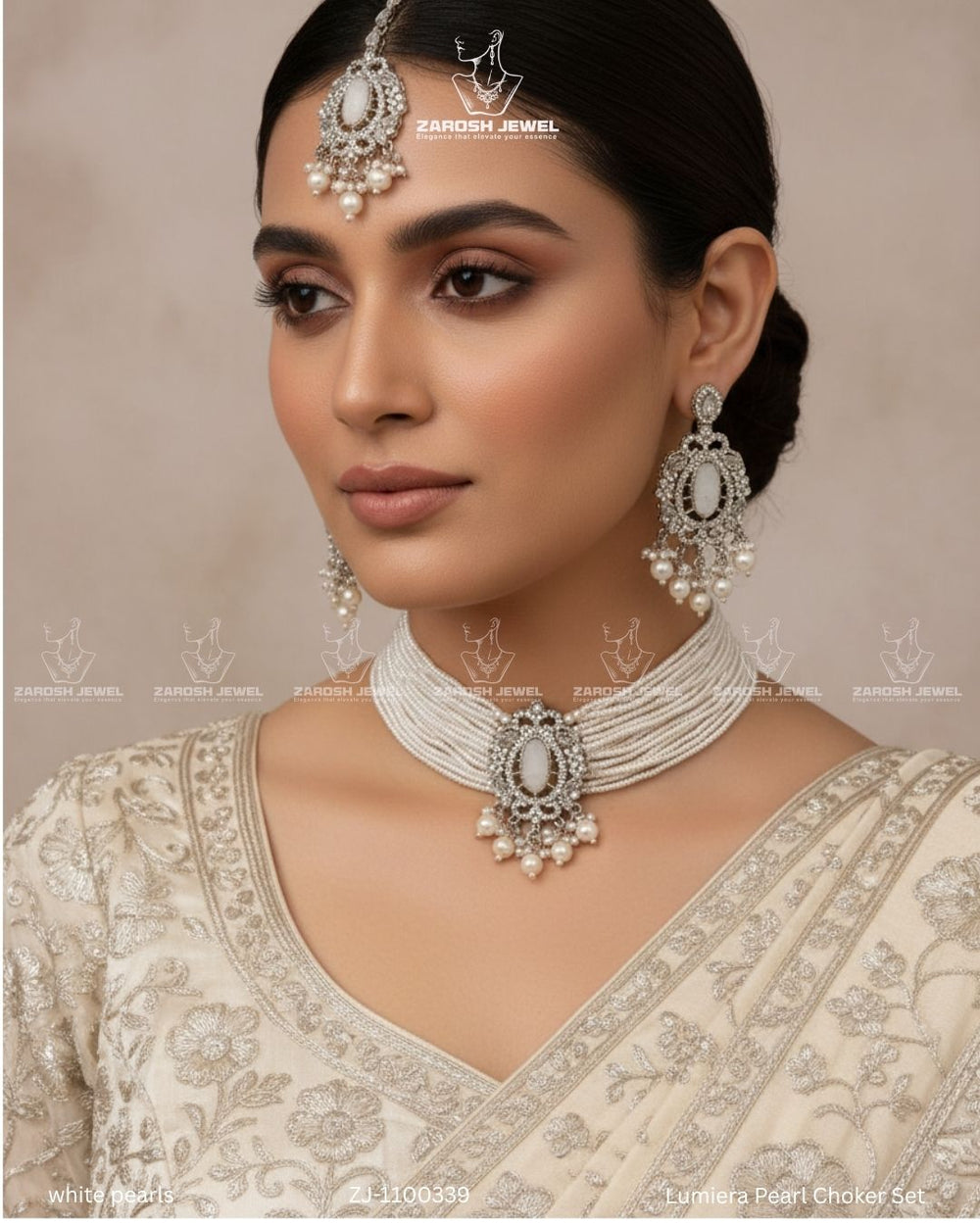 Lumiera Pearl Choker Set | ZAROSH JEWEL