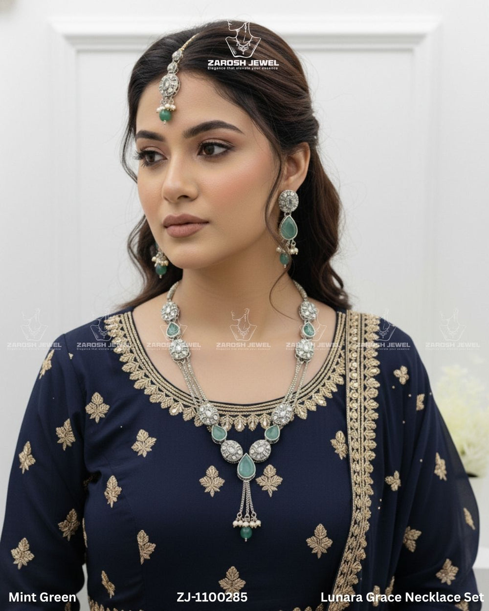 Lunara Grace Necklace Set | ZAROSH JEWEL