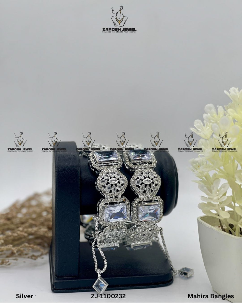 Mahira Bangles Openable | ZAROSH JEWEL Silver