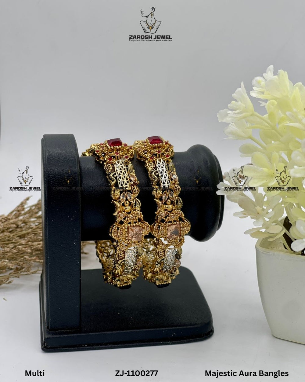 Majestic Aura Bangles Openable | ZAROSH JEWEL Multi