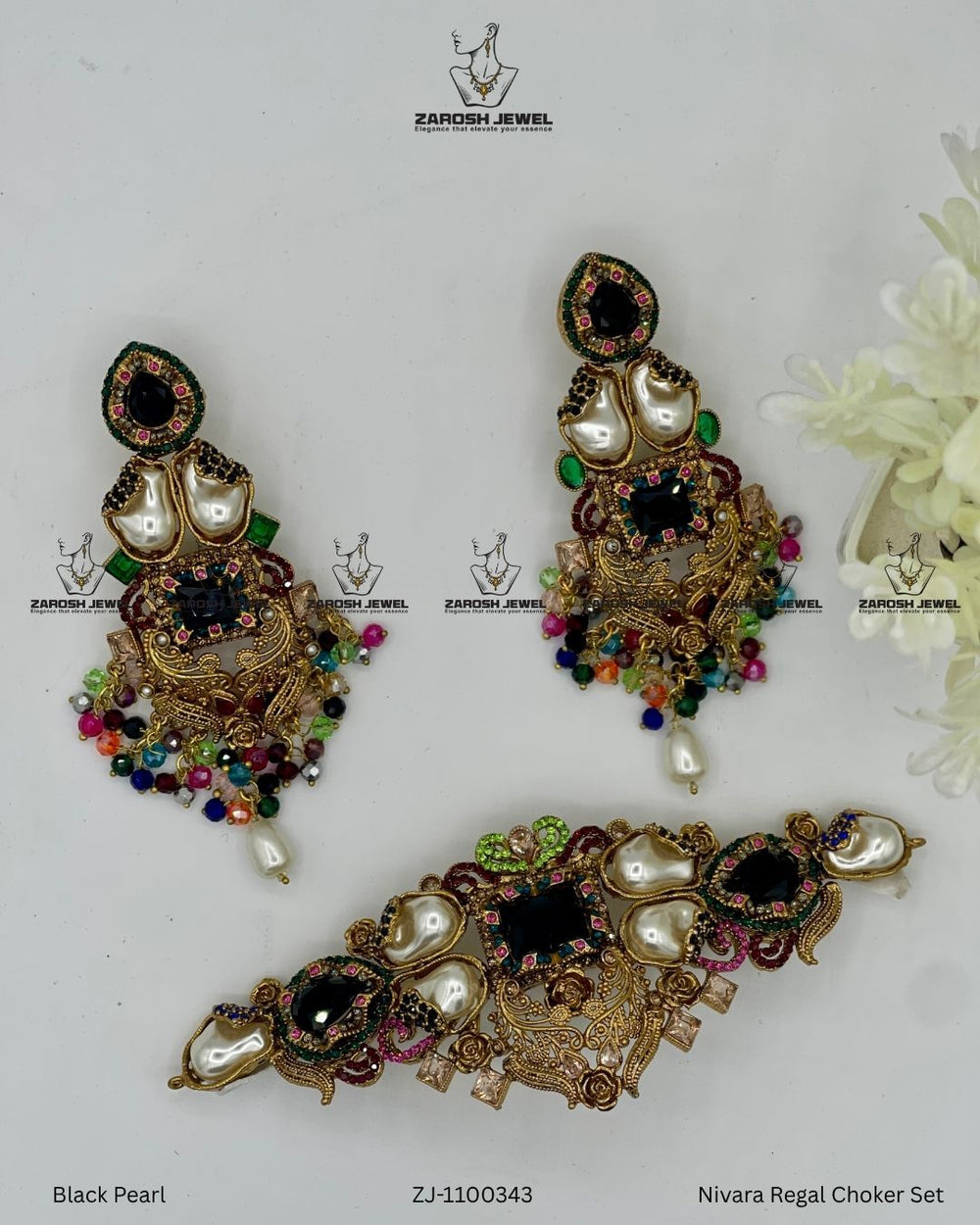 Nivara Regal Choker Set | ZAROSH JEWEL