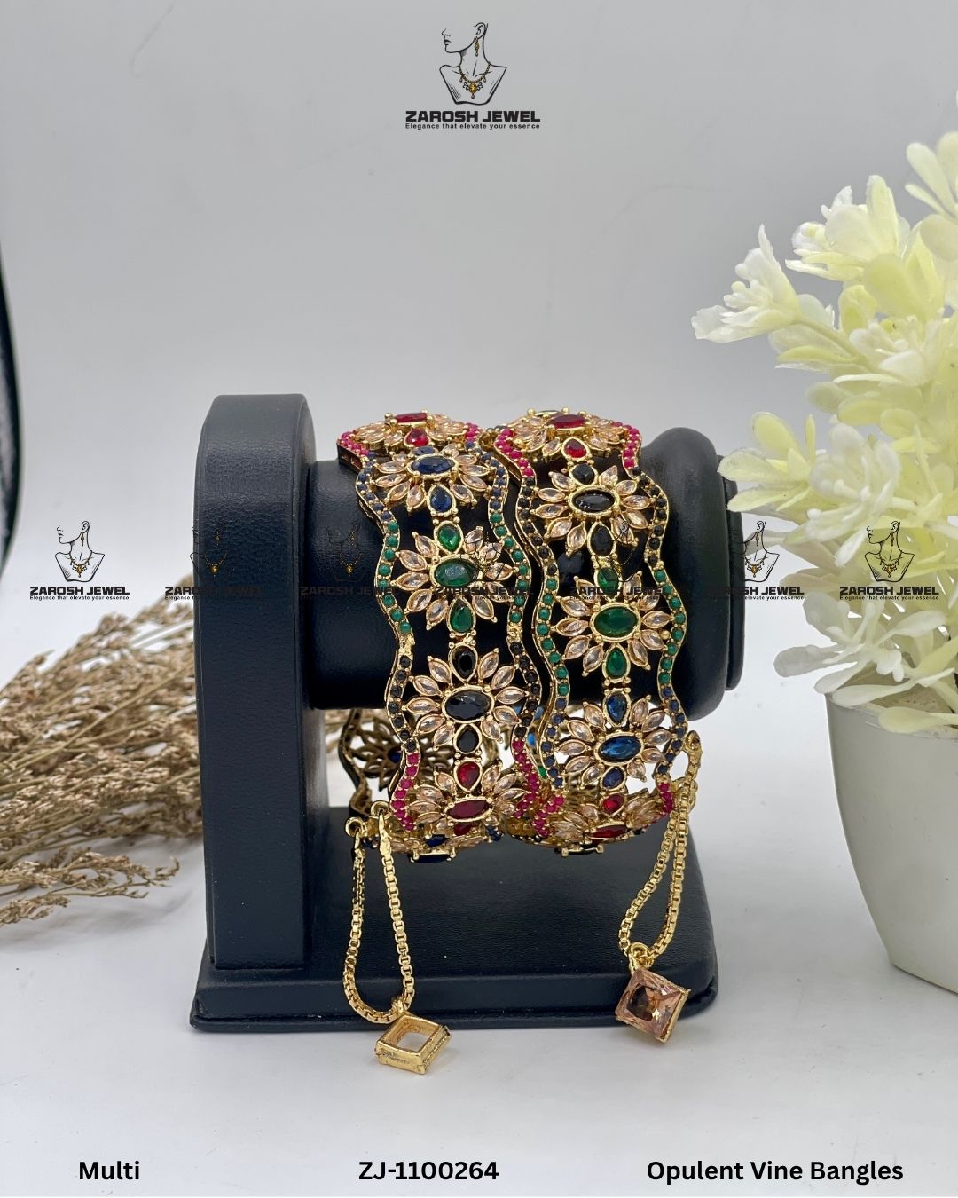 Opulent Vine Bangles | ZAROSH JEWEL Multi