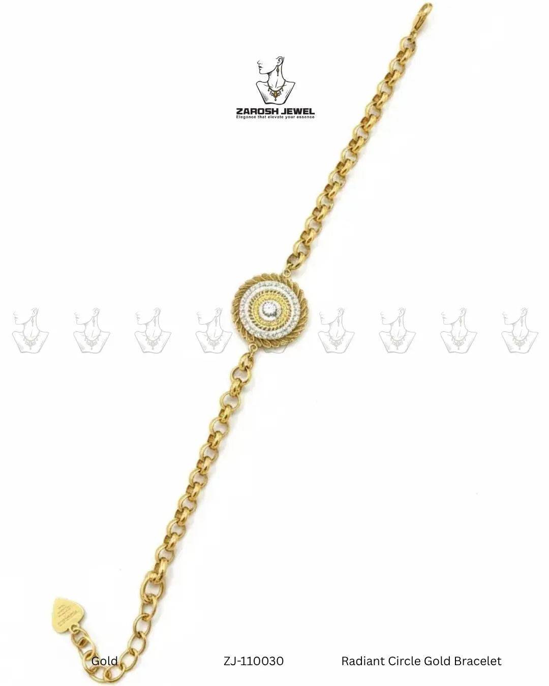 Radiant Circle Gold Bracelet | ZAROSH JEWEL