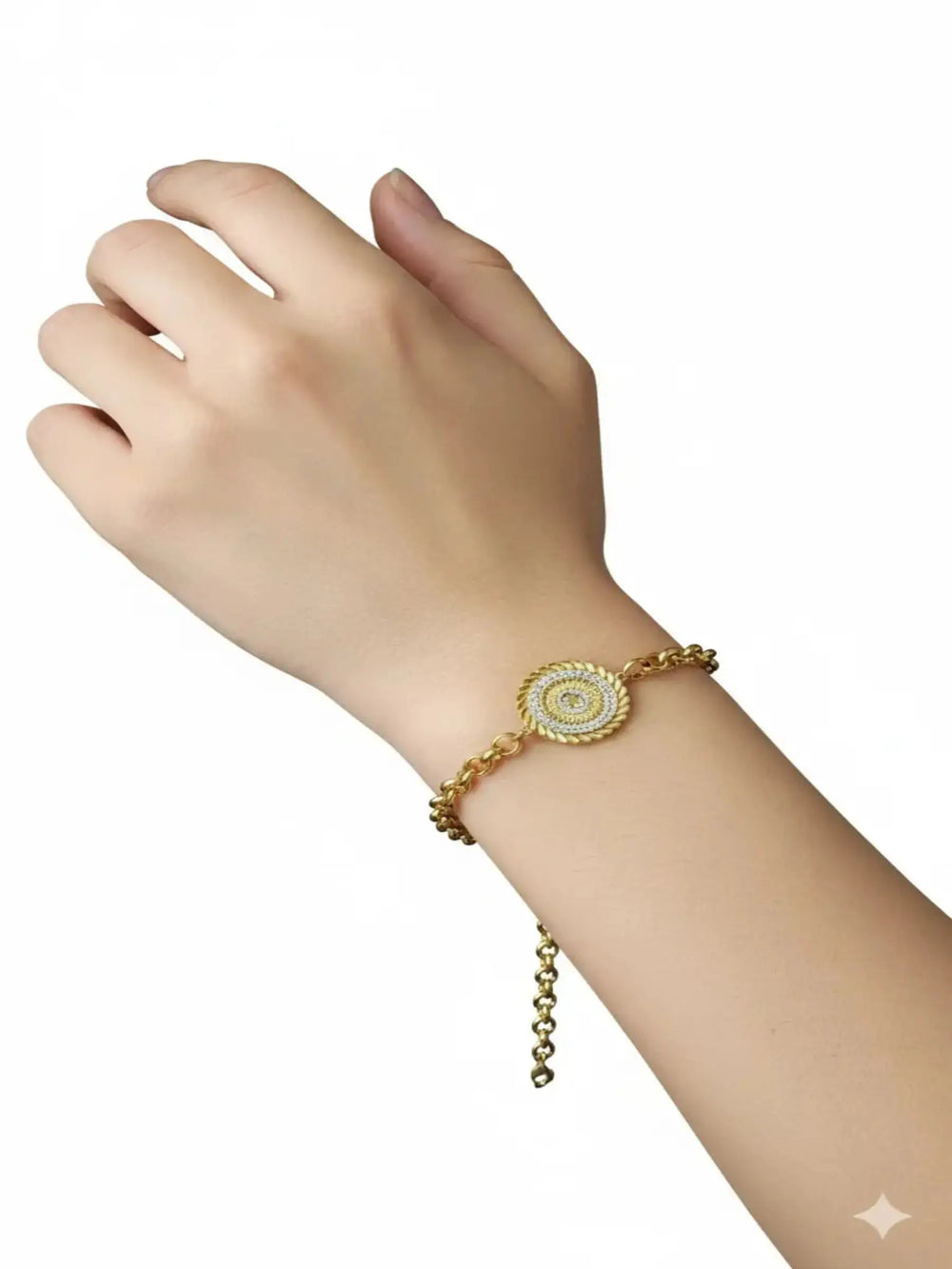 Radiant Circle Gold Bracelet | ZAROSH JEWEL