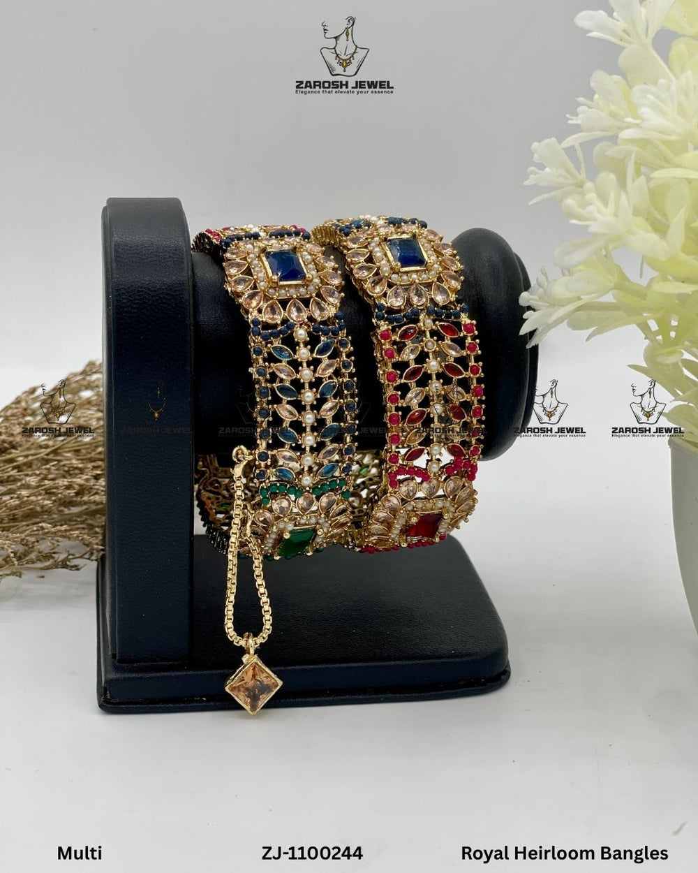 Royal Heirloom Bangles Openable | ZAROSH JEWEL Multi